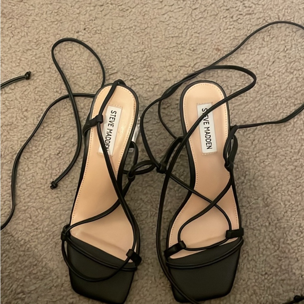 Steve Madden Black Strappy Women's Sandals